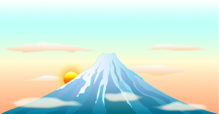 かわいいディズニー画像 最高日の出 初日の出 富士山 イラスト