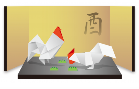 折り紙の鶏