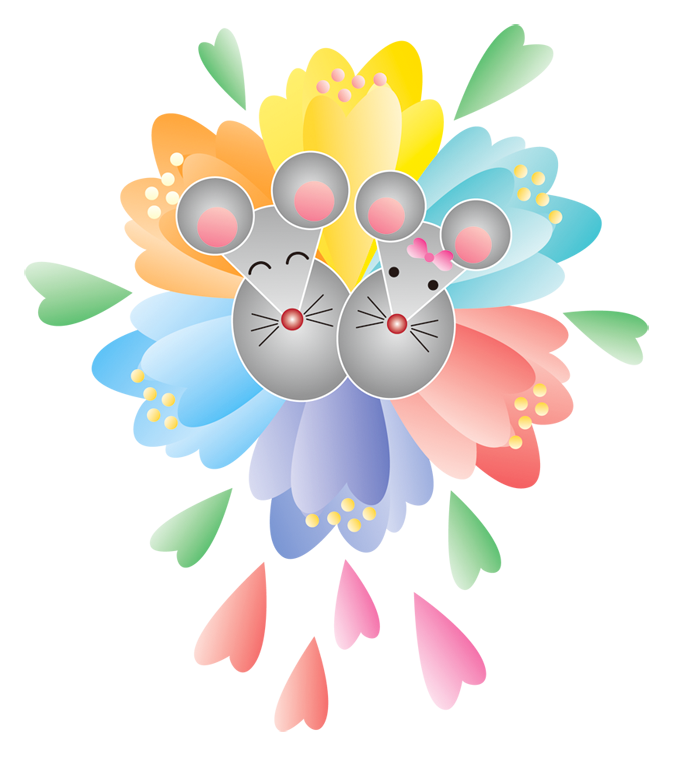 花束のねずみ