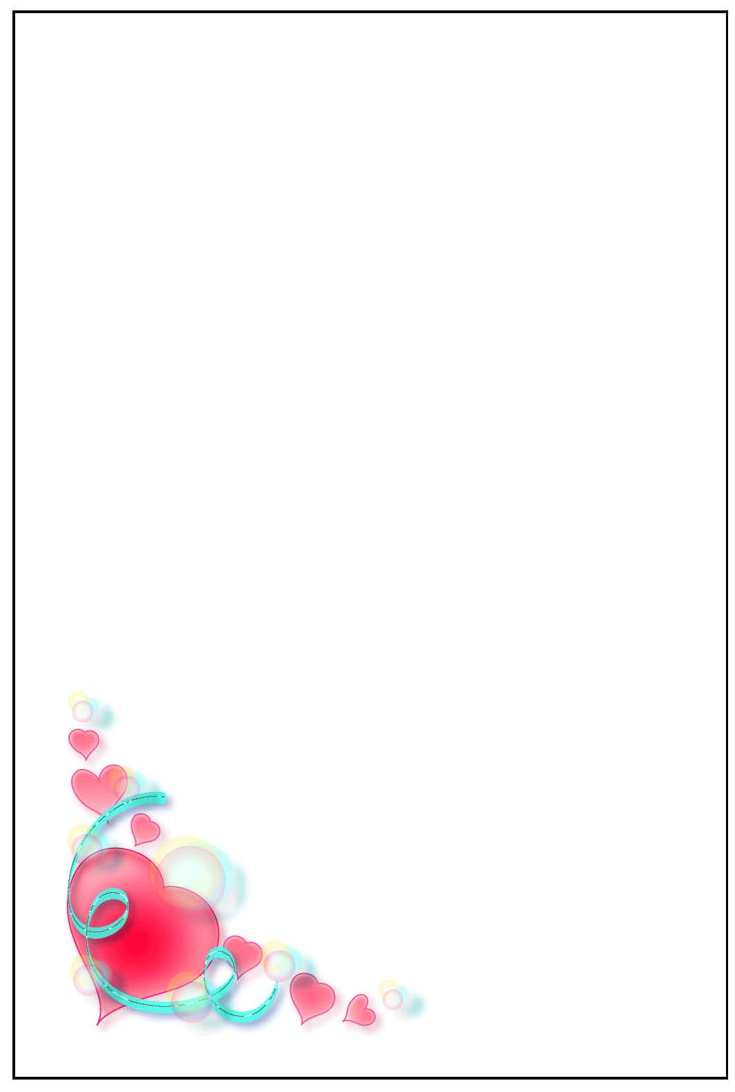 ハートマーク　葉書横書き