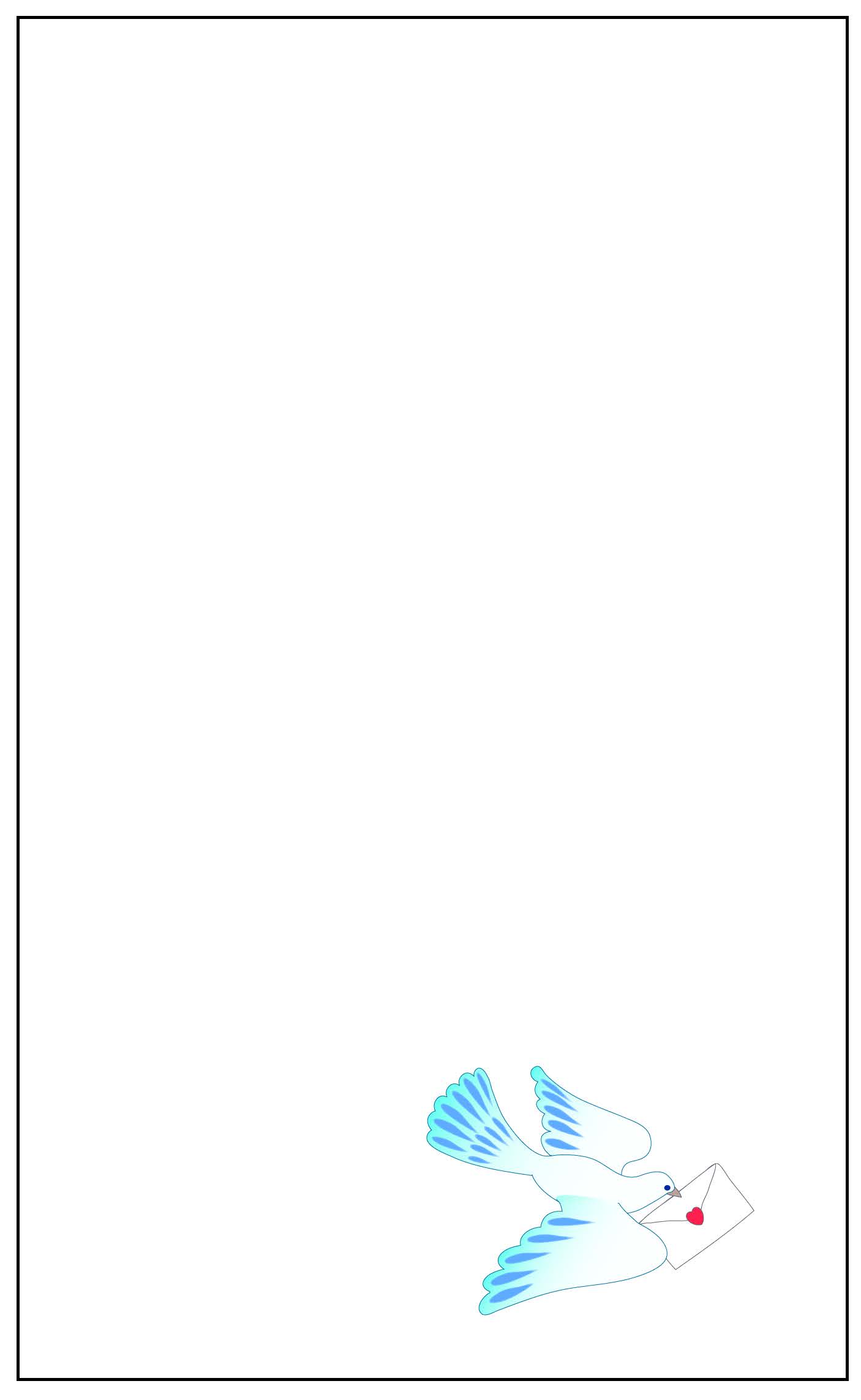 鳩と封筒　葉書横書き