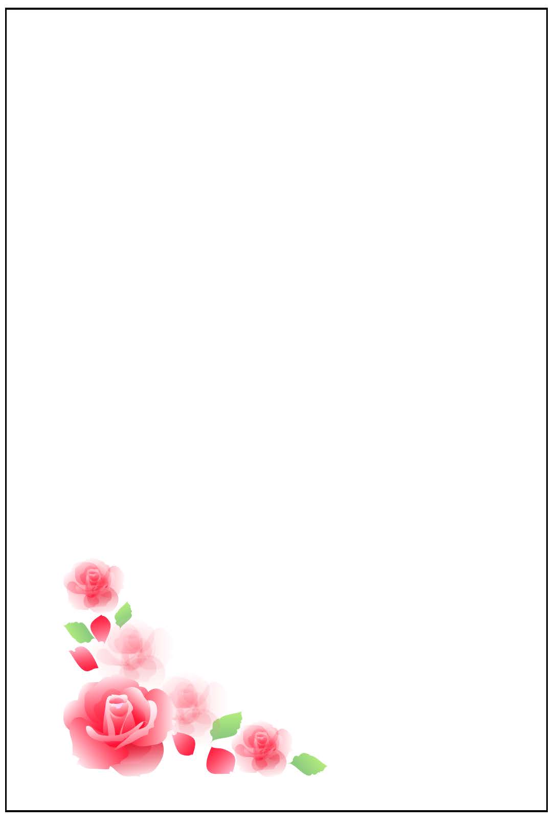 バラ　葉書横書き